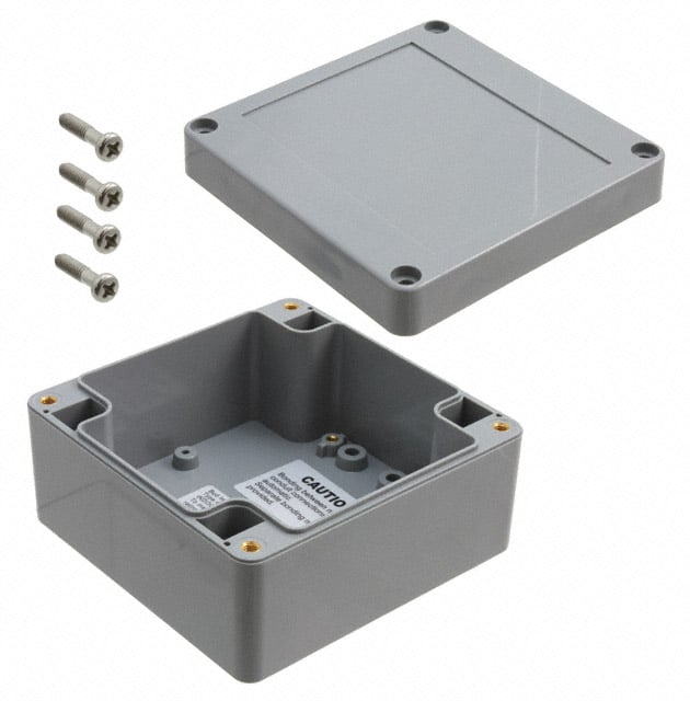 PNR-2606-DG by Bud Industries - BOX ABS GRAY 9.430""L X 4.720""W