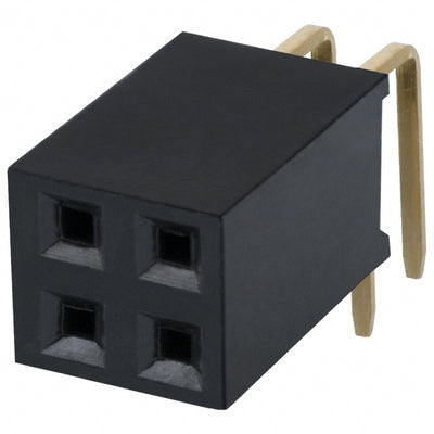 PPPC022LJBN by Sullins Connector Solutions - CONNECTOR HDR 4POS 0.1 GOLD PCB R/A