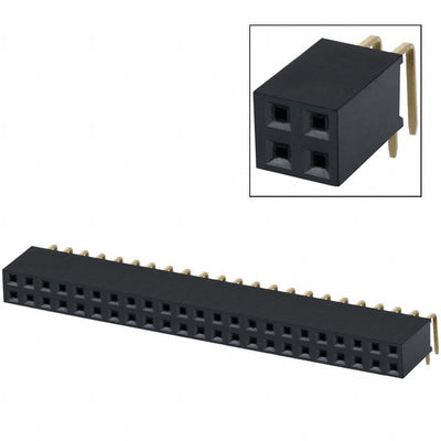 PPPC232LJBN-RC by Sullins Connector Solutions - CONNECTOR HDR 46POS 0.1 GOLD PCB R/A