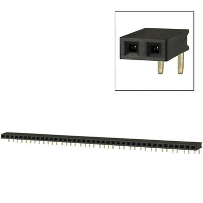 PPPC401LGBN by Sullins Connector Solutions - CONNECTOR HDR 40POS 0.1 GOLD PCB R/A