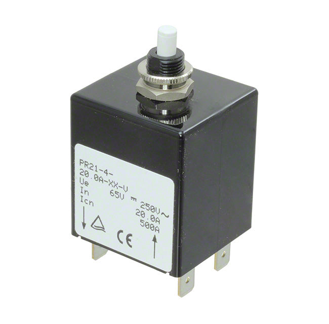 PR21-4-20.0A-XX-V by Sensata-Airpax - CIR BRKR MAG-HYDR 20A PUSH-RESET