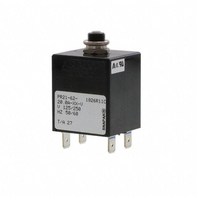PR21-62-20.0A-XX-V by Sensata-Airpax - CIR BRKR MAG-HYDR 20A PUSH-RESET