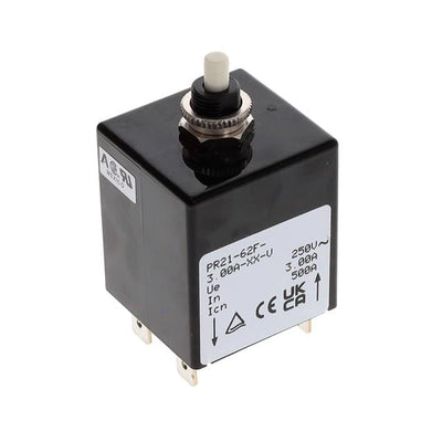 PR21-62F-3.00A-XX-V by Sensata-Airpax - CIR BRKR MAG-HYDR 3A PUSH-RESET