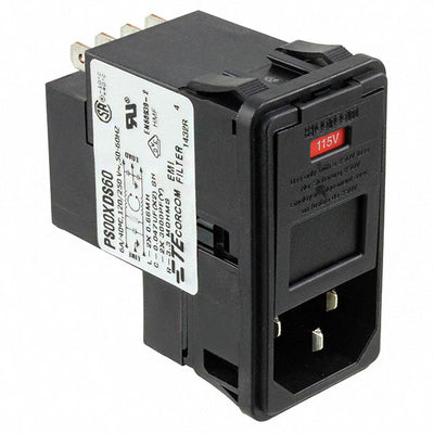 PS00XDS60 by TE Connectivity Corcom Filters - PWR ENT MOD RCPT IEC320-C14 PNL