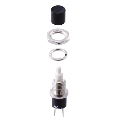PS1024ABLK by E-Switch - PUSH SWITCH SPST-NO 3A 125V