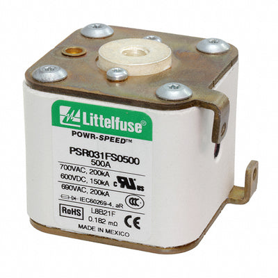 PSR031FS0500Z by Littelfuse Inc. - FUSE SQUARE 500A 700VAC/600VDC