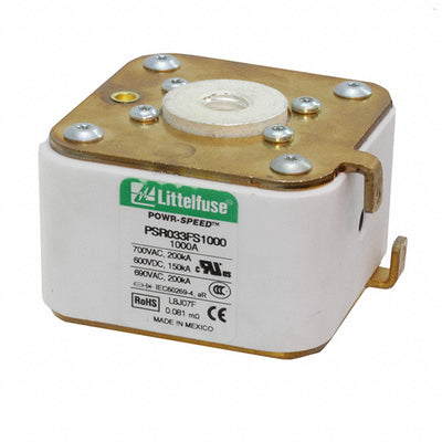 PSR033FS1000Z by Littelfuse Inc. - FUSE SQUARE 1KA 700VAC/600VDC