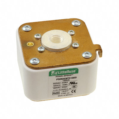 PSR033FS1600Z by Littelfuse Inc. - FUSE SQUARE 1.6KA 650VAC/500VDC