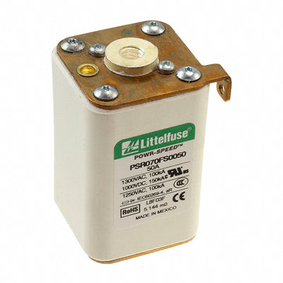 PSR070FS0050Z by Littelfuse Inc. - FUSE SQUARE 50A 1.3KVAC/1KVDC