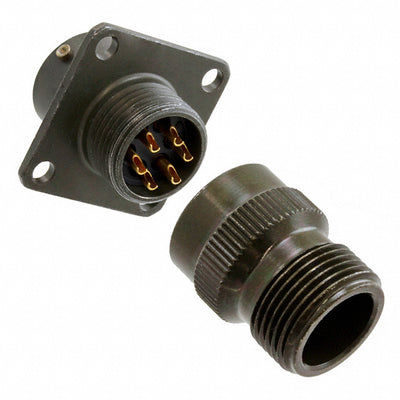 PT00A-10-6S by Amphenol Industrial Operations - CONNECTOR RECPT FMALE 6P GOLD SLDR CUP