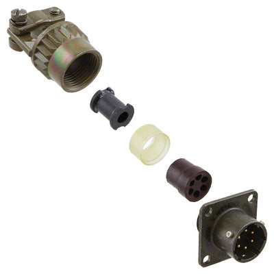 PT00E-10-6P(SR) by Amphenol Industrial Operations - CONNECTOR RECPT MALE 6P GOLD SLDR CUP