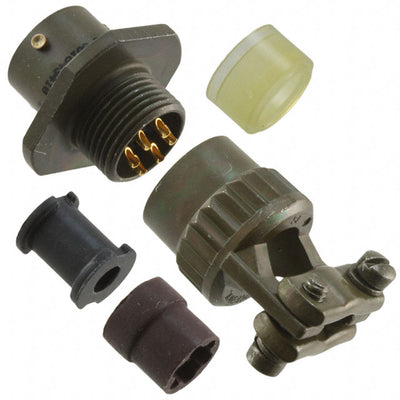 PT01E-10-6S(SR) by Amphenol Industrial Operations - CONNECTOR RECPT FMALE 6P GOLD SLDR CUP