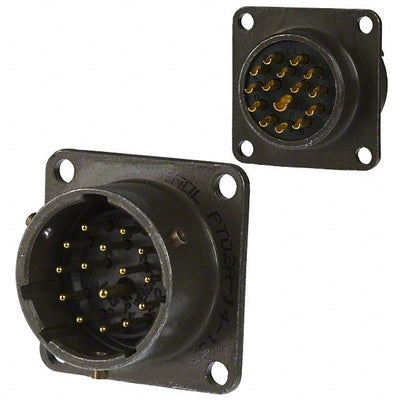 PT02A-14-15P(025) by Amphenol Industrial Operations - CONNECTOR RECPT MALE 15P GOLD SLDR CUP