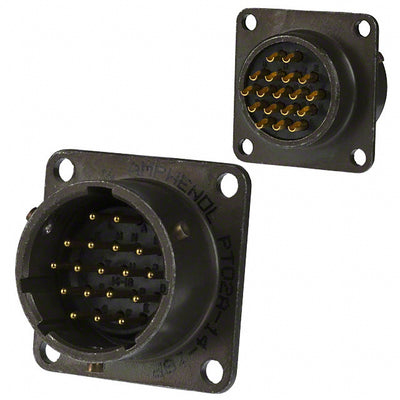 PT02A-14-18P(025) by Amphenol Industrial Operations - CONNECTOR RECPT MALE 18P GOLD SLDR CUP