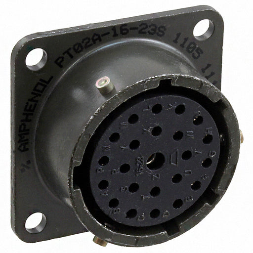 PT02A-16-23S by Amphenol Industrial Operations - CONNECTOR RECPT FMALE 23P SOLDER CUP