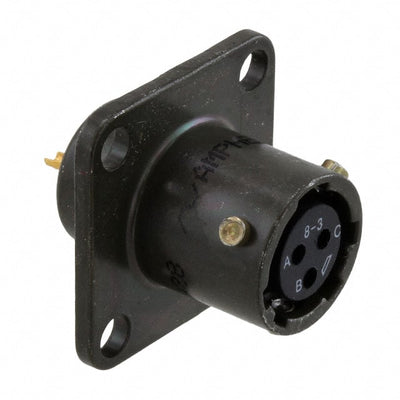 PT02A-8-3S by Amphenol Industrial Operations - CONNECTOR RECPT FMALE 3P GOLD SLDR CUP
