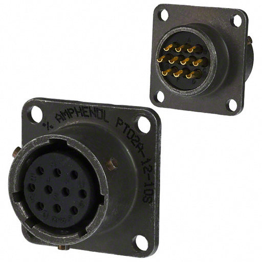 PT02A-12-10S(025) by Amphenol Industrial Operations - CONNECTOR RECPT FMALE 10P SOLDER CUP