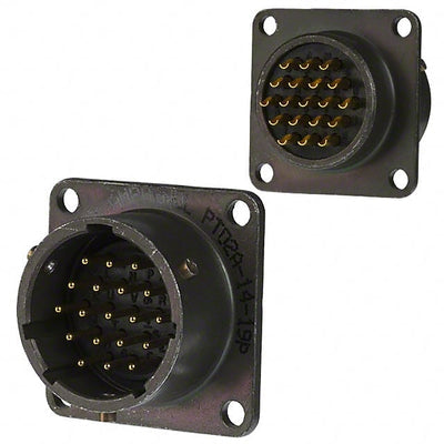 PT02A-14-19P(025) by Amphenol Industrial Operations - CONNECTOR RECPT MALE 19P GOLD SLDR CUP