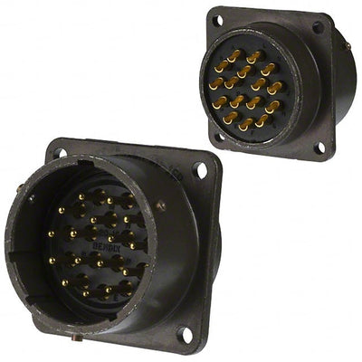 PT02A-20-16P by Amphenol Industrial Operations - CONNECTOR RECPT MALE 16P GOLD SLDR CUP