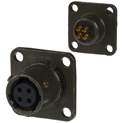 PT02A-8-4S(025) by Amphenol Industrial Operations - CONNECTOR RECPT FMALE 4P GOLD SLDR CUP