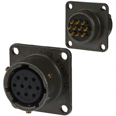 PT02E-12-10S(025) by Amphenol Industrial Operations - CONNECTOR RECPT FMALE 10P SOLDER CUP