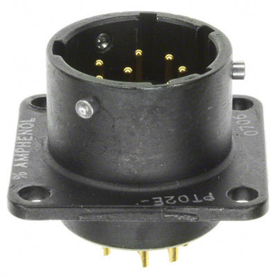 PT02E-12-8P(025) by Amphenol Industrial Operations - CONNECTOR RECPT MALE 8P GOLD SLDR CUP