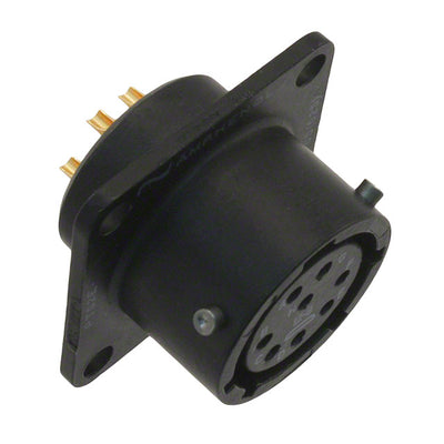PT02E-12-8S(025) by Amphenol Industrial Operations - CONNECTOR RECPT FMALE 8P GOLD SLDR CUP