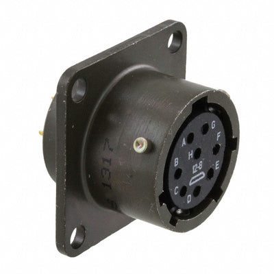 PT02E-12-8S by Amphenol Industrial Operations - CONNECTOR RECPT FMALE 8P GOLD SLDR CUP