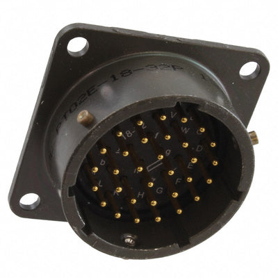 PT02E-18-32P by Amphenol Industrial Operations - CONNECTOR RECPT MALE 32P GOLD SLDR CUP