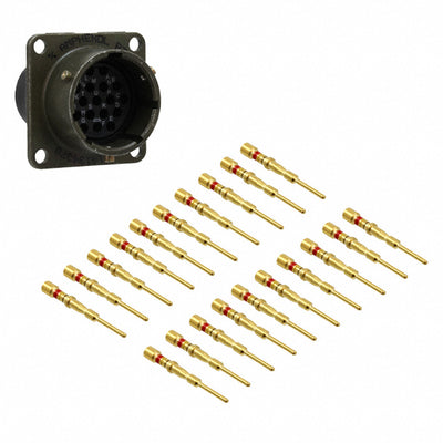 PT02SE-14-18P by Amphenol Industrial Operations - CONNECTOR RECPT MALE 18POS GOLD CRIMP