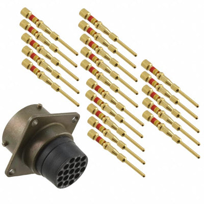 PT02SE-14-19P by Amphenol Industrial Operations - CONNECTOR RECPT MALE 19POS GOLD CRIMP