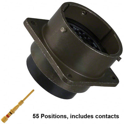 PT02SE-22-55P(025) by Amphenol Industrial Operations - CONNECTOR RECPT MALE 55POS GOLD CRIMP