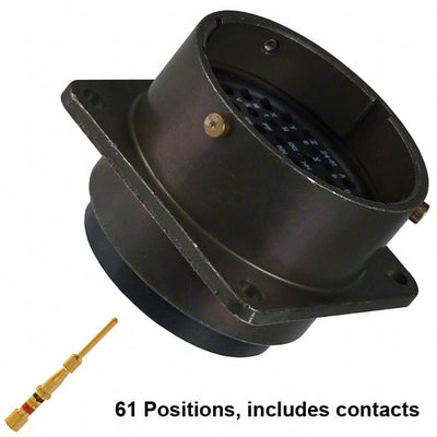 PT02SE-24-61P(025) by Amphenol Industrial Operations - CONNECTOR RECPT MALE 61POS GOLD CRIMP