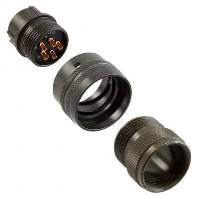 PT06A-14-5P by Amphenol Industrial Operations - CONNECTOR PLUG MALE 5P GOLD SLDR CUP