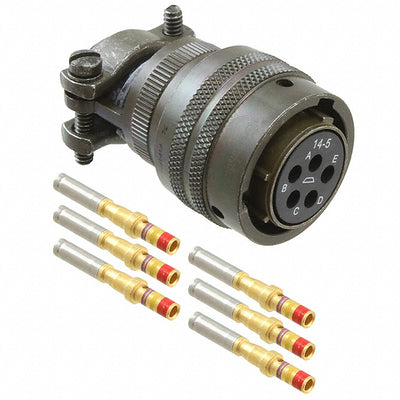 PT06SE-14-5S(SR) by Amphenol Industrial Operations - CONNECTOR PLUG FMALE 5POS GOLD CRIMP