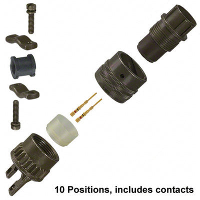 PT06SE-12-10P(SR) by Amphenol Industrial Operations - CONNECTOR PLUG MALE 10POS GOLD CRIMP