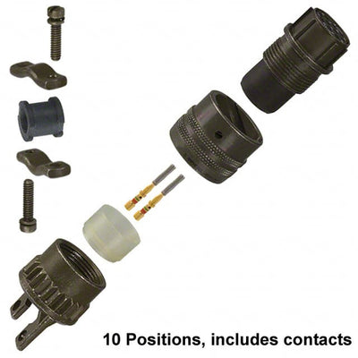 PT06SE-12-10S(SR) by Amphenol Industrial Operations - CONNECTOR PLUG FMALE 10POS GOLD CRIMP