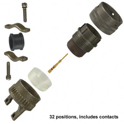 PT06SE-18-32P(SR) by Amphenol Industrial Operations - CONNECTOR PLUG MALE 32POS GOLD CRIMP