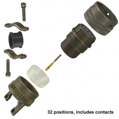 PT06SE-18-32S(SR) by Amphenol Industrial Operations - CONNECTOR PLUG FMALE 32POS GOLD CRIMP