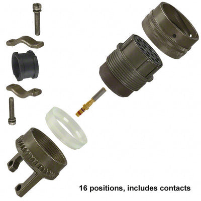 PT06SE-20-16S(SR) by Amphenol Industrial Operations - CONNECTOR PLUG FMALE 16POS GOLD CRIMP