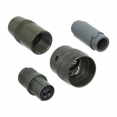 PT06W-8-2S by Amphenol Industrial Operations - CONNECTOR PLUG FMALE 2P GOLD SLDR CUP