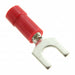 PV18-10F-MY by Panduit Corp - CONNECTOR SPADE TERM 18-22AWG #10 RED