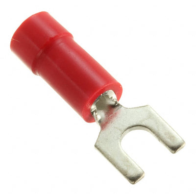 PV18-6F-MY by Panduit Corp - CONNECTOR SPADE TERM 18-22AWG #6 RED