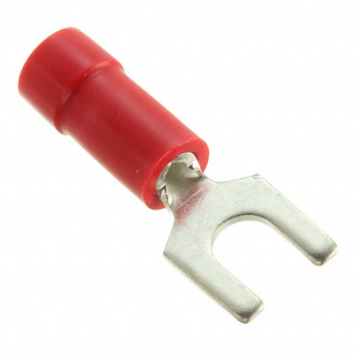 PV18-8F-MY by Panduit Corp - CONNECTOR SPADE TERM 18-22AWG #8 RED