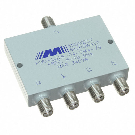 PWD-5526-04-SMA-79 by Cinch Connectivity Solutions Midwest Microwave - RF PWR DIVIDER 6GHZ-18GHZ MODULE