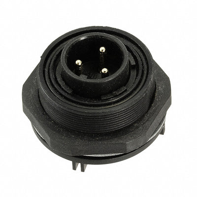 PX0709/P/03 by Bulgin - CONNECTOR RECPT MALE 3POS NICKEL SCREW