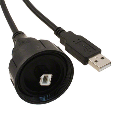 PX0840/B/2M00 by Bulgin - CABLE USB2.0 A PLUG-B PLUG W/COUPL