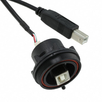 PX0844/B/0M50/B by Bulgin - CABLE USB2.0 B RCPT-B PLUG W/COUPL