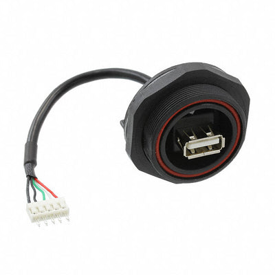 PX0849/A by Bulgin - CONNECTOR RECPT IP68 USB A PNL - 5POS