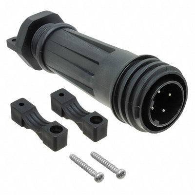 PXA921/04/P by Bulgin - CONNECTOR RECPT MALE 4POS NICKEL SCREW